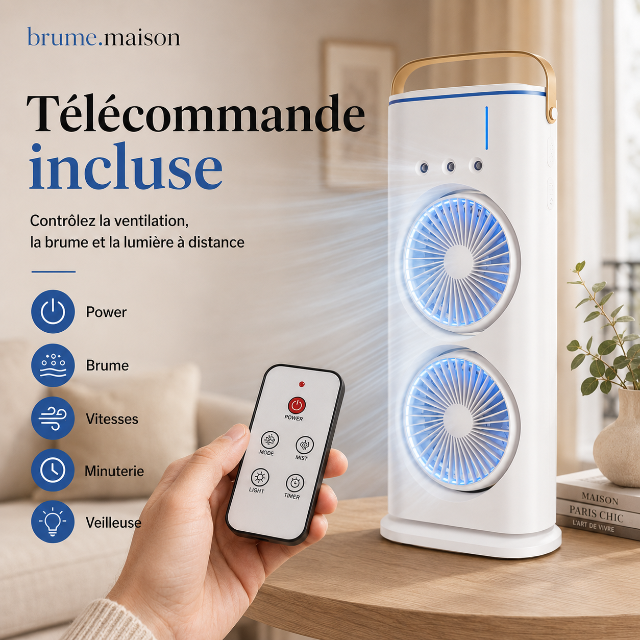 Le brumisateur double tête qui rafraîchit vos nuits et vos journées