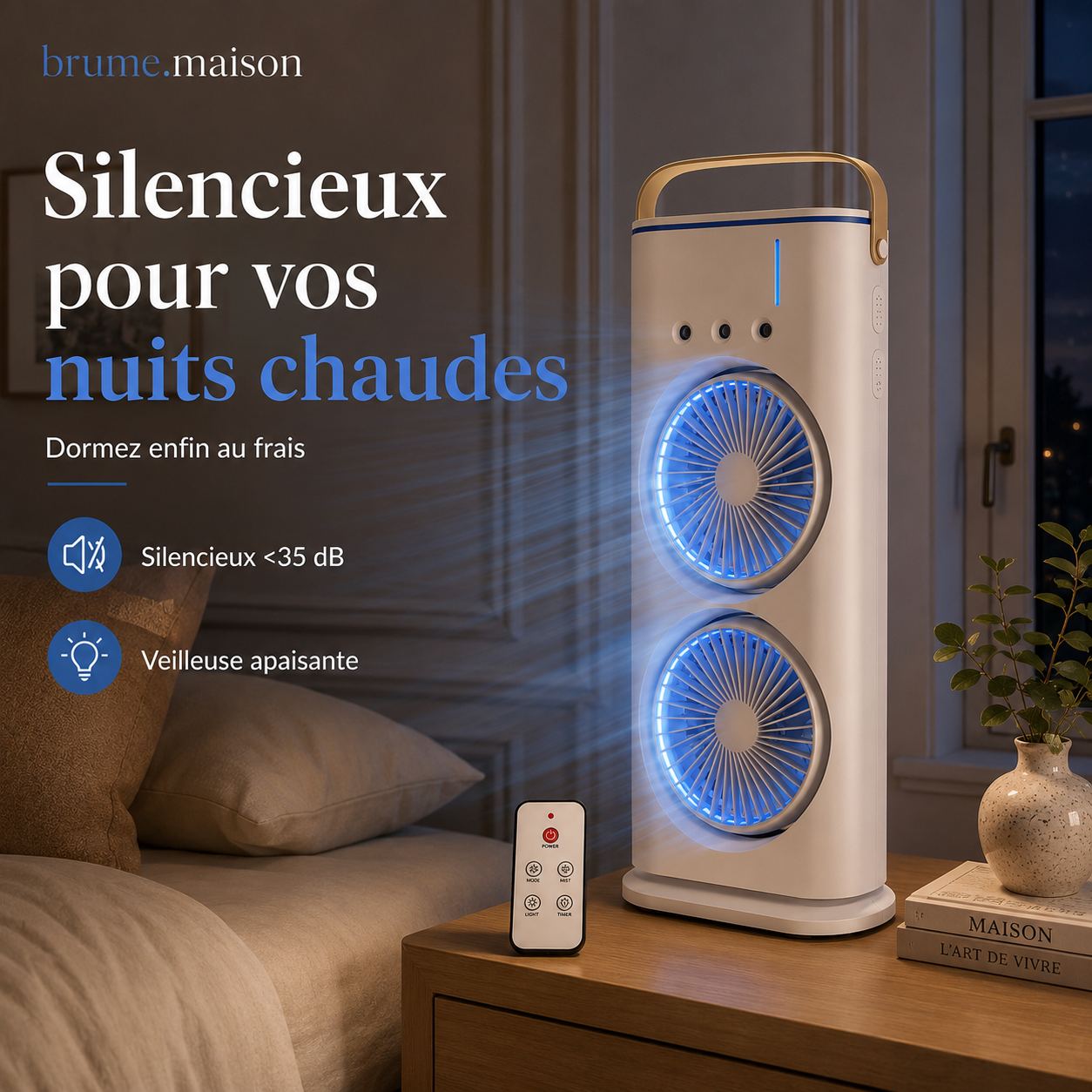 Le brumisateur double tête qui rafraîchit vos nuits et vos journées